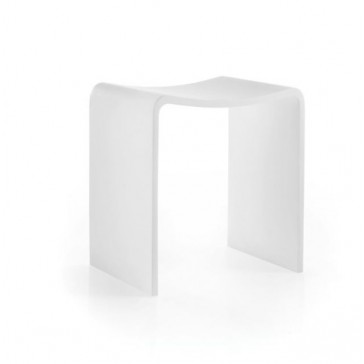 TABOURET DESIGN MODERNE BLANC MAT